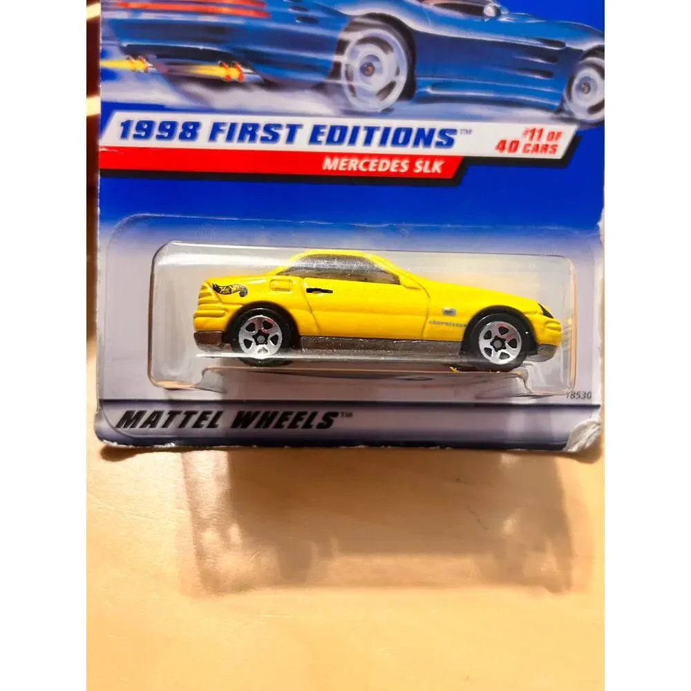 Hot Wheels 1998 First Editions Mercedes SLK Yellow Die Cast Car #11 of 40